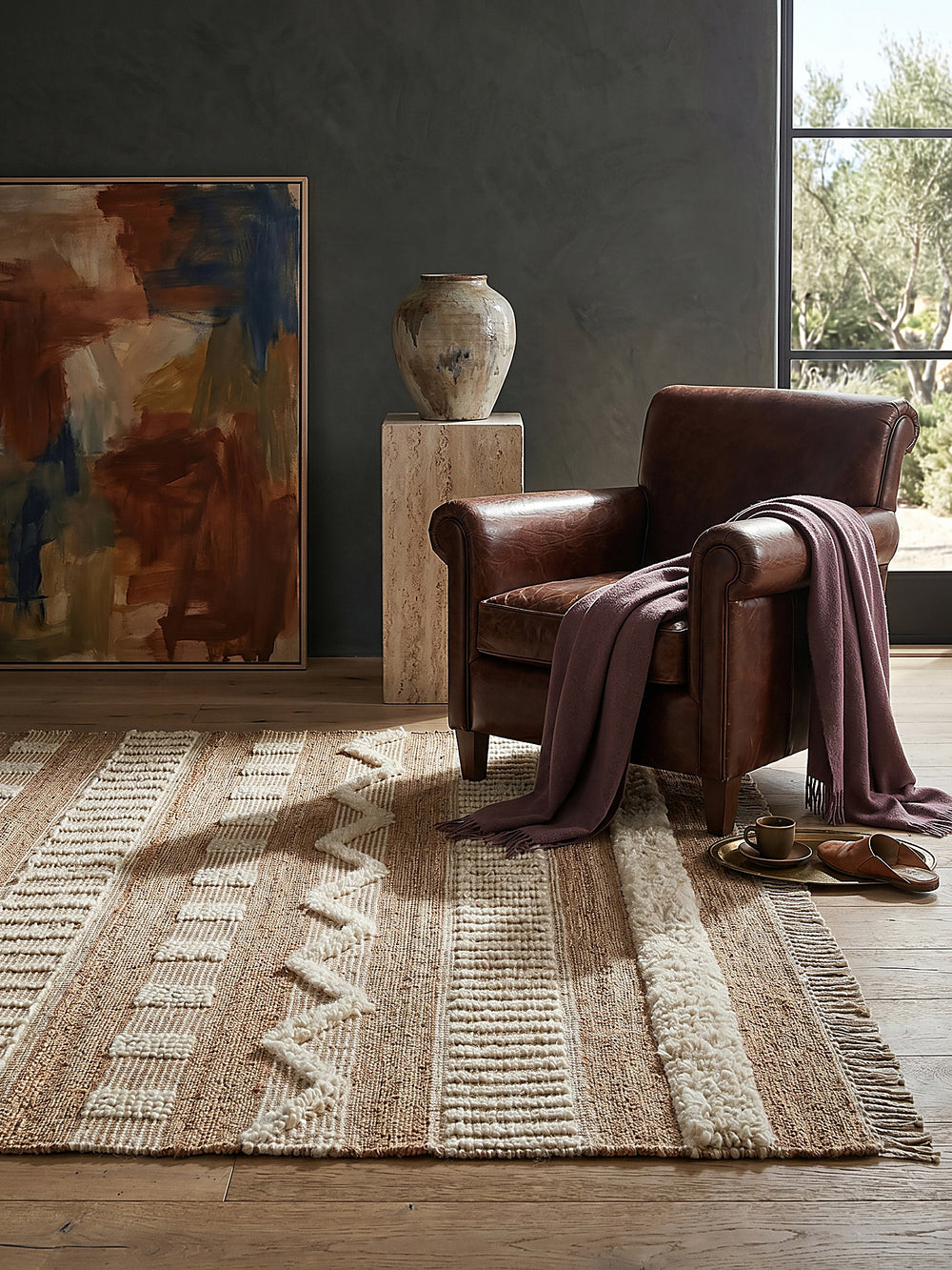 Teppich Braun-Beige Textur Nahaufnahme_
