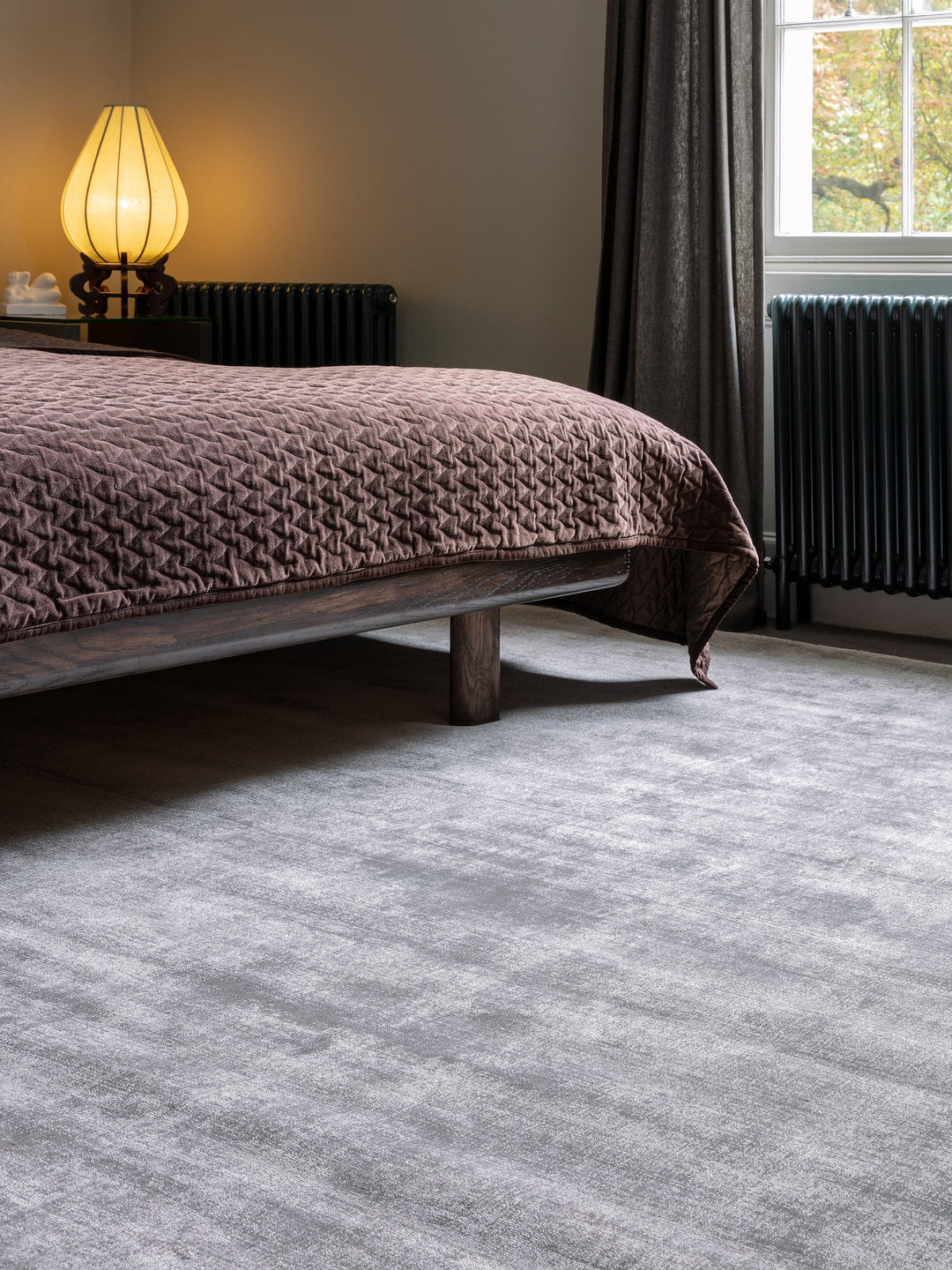 BARI Kollektion Teppich - 120x170cm - Silber - Vintage-Effekt durch Tip-Sheared Veredelung - ideal für Schlafzimmer von Kadima Design_