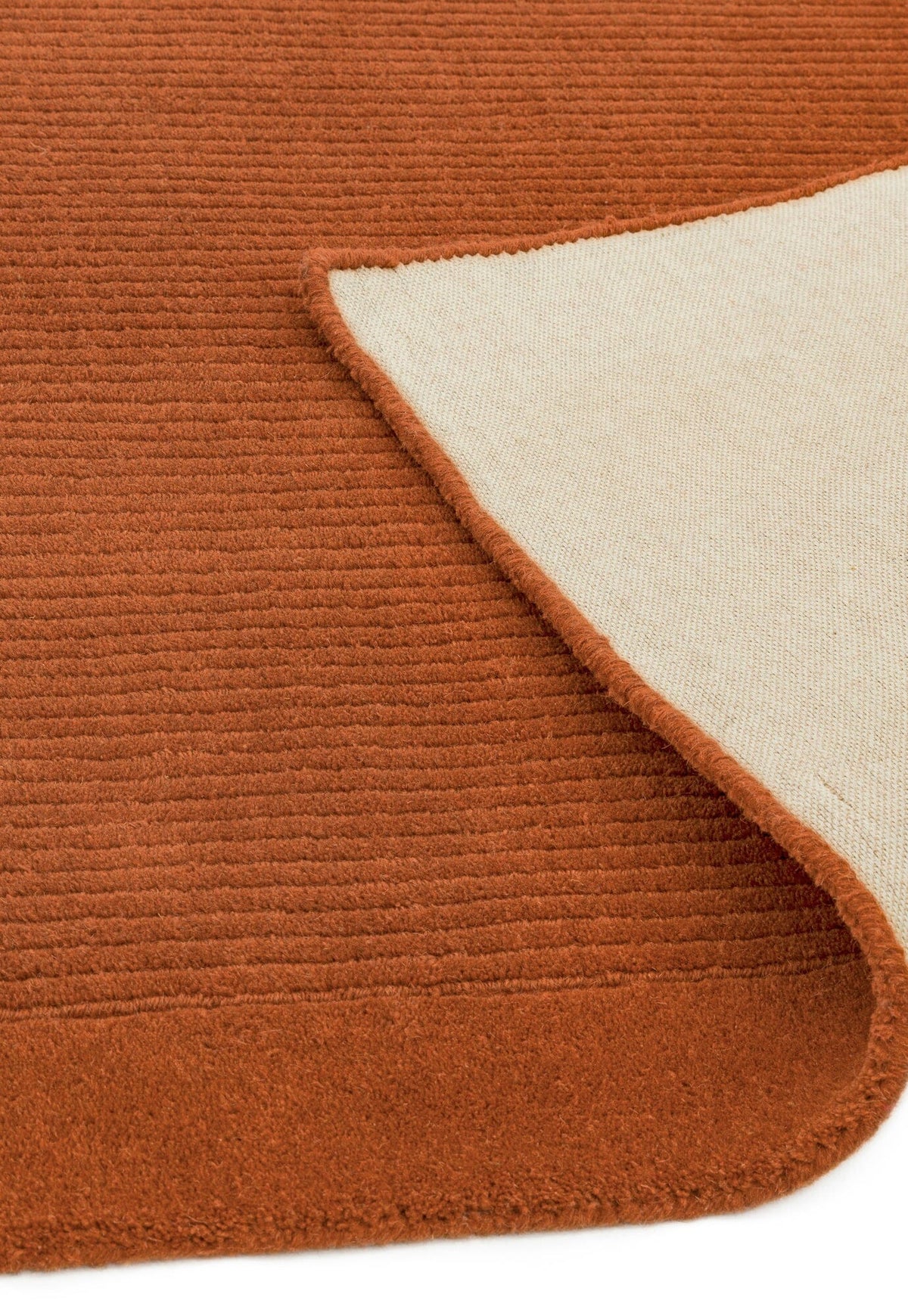 Wohnzimmerteppich - Terrakotta - 1-9cm Gesamthöhe. Rutschfester Baumwollrücken für sicheren Stand in Fluren. Kadima Design_