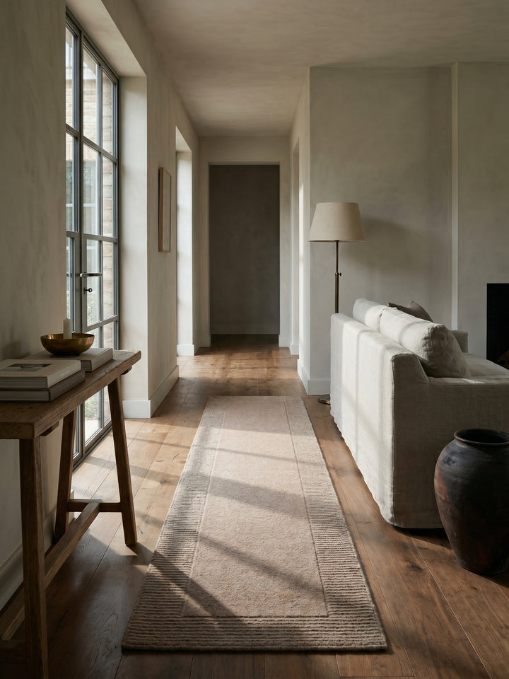 Teppich Natur Läufer im modernen Wohnzimmer_