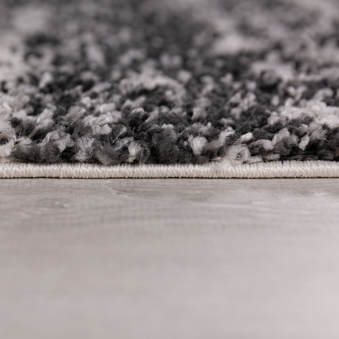 Hochflor Teppich  - Abstraktes Ombre Design  - Weich &amp; Strapazierfähig_Rechteckig_