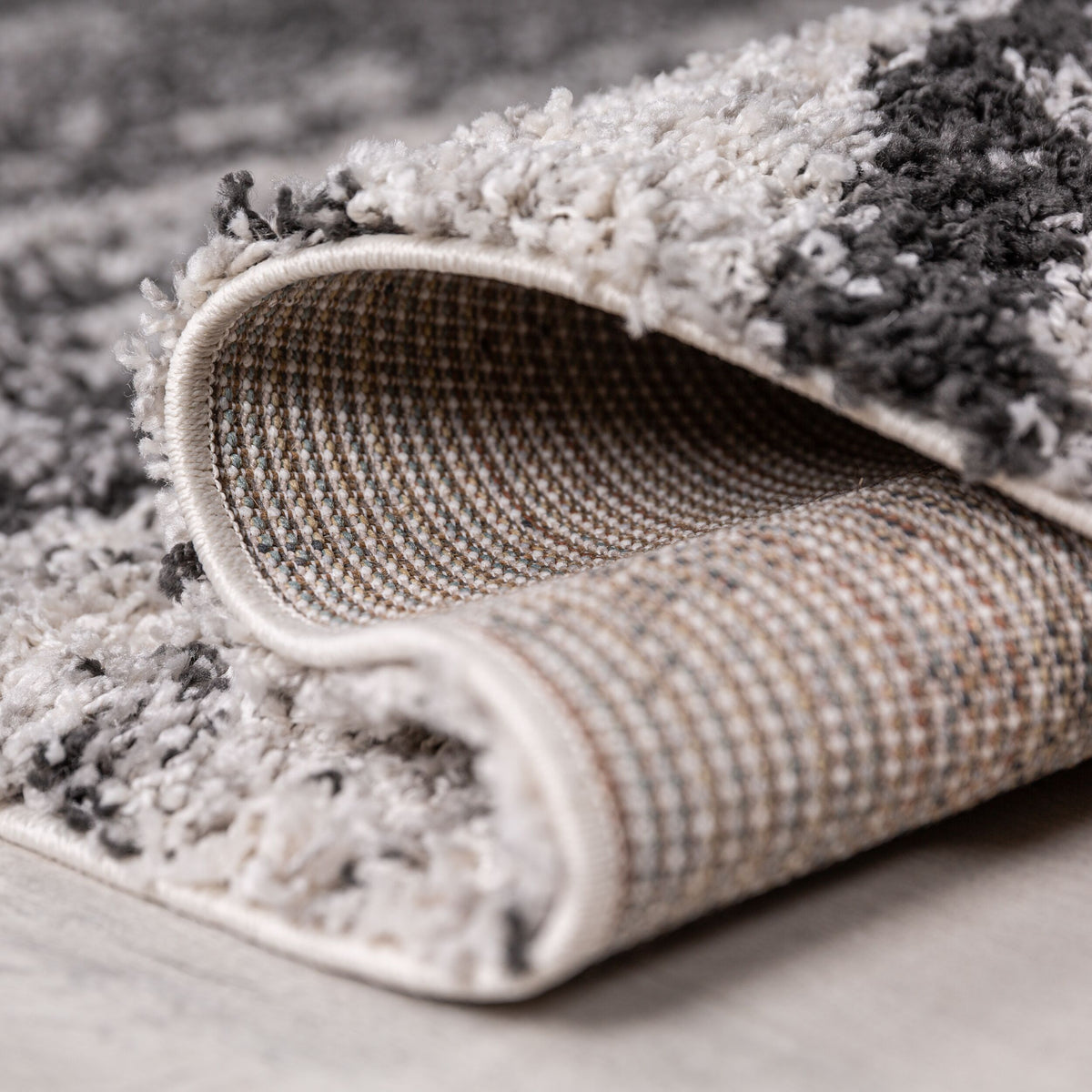 Hochflor Teppich Ombre Muster - Abstrakt - Schlafzimmer schmutzabweisend_Rechteckig_