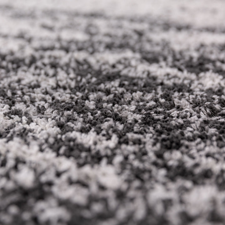 Hochflor Teppich Ombre Muster - Abstrakt - Schlafzimmer_Anthrazit_Rechteckig_