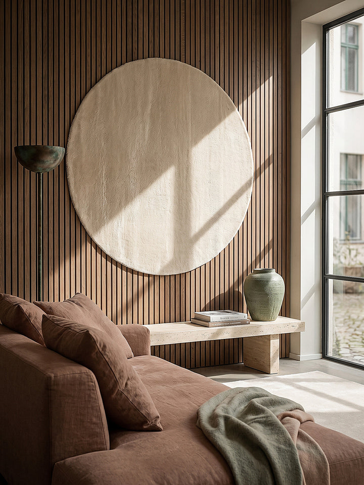 Teppich Beige als Wandteppich_