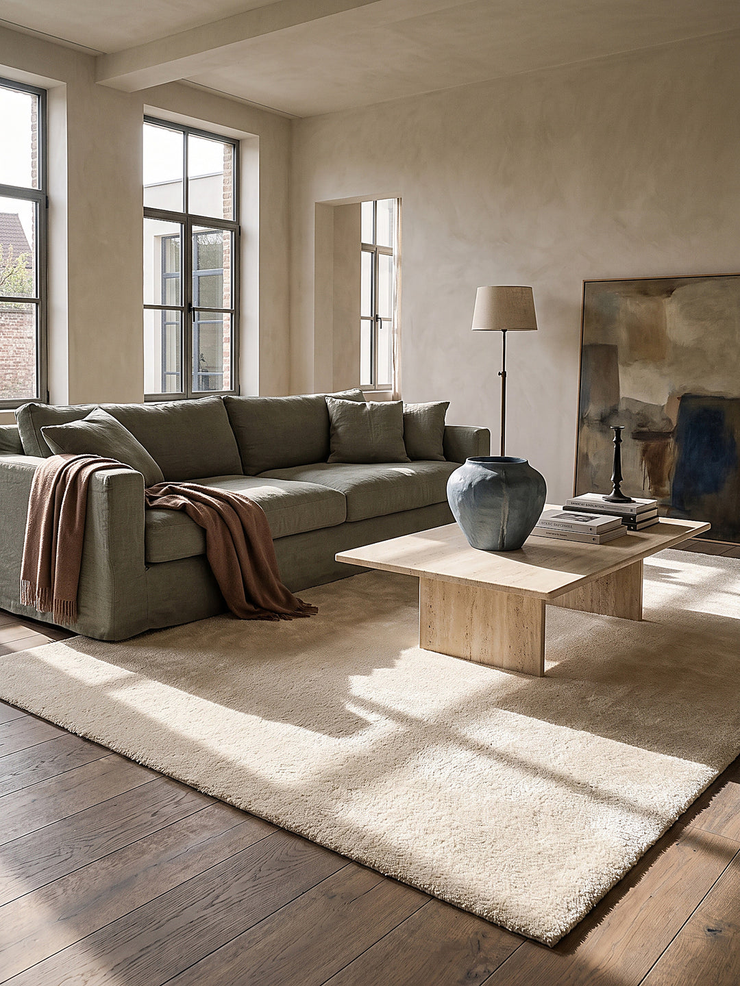 Teppich Beige Läufer Editorial Styling_