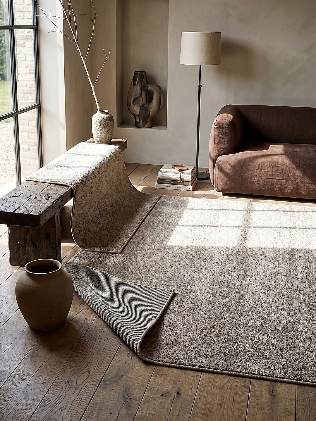 Teppich Sand rechteckig Editorial Styling_