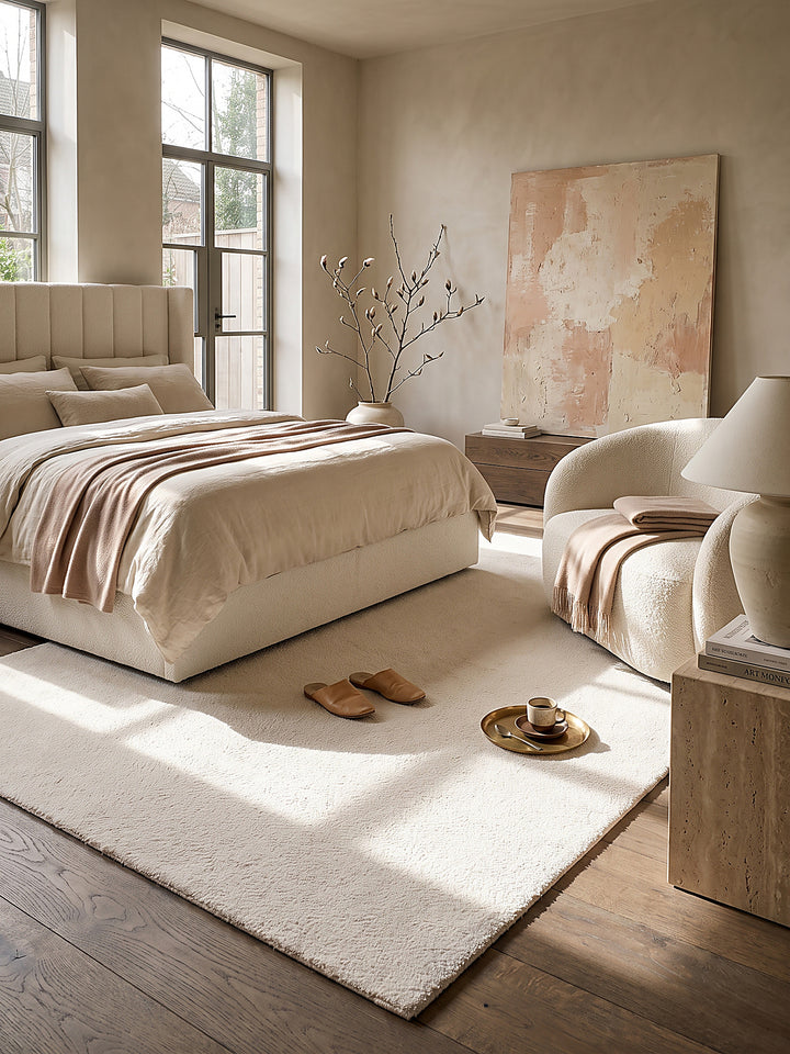Teppich Creme Textur Nahaufnahme_