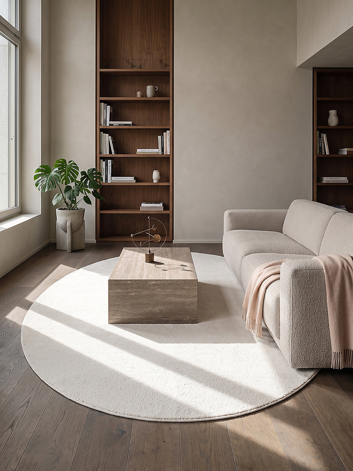 Teppich Creme oval Editorial Styling