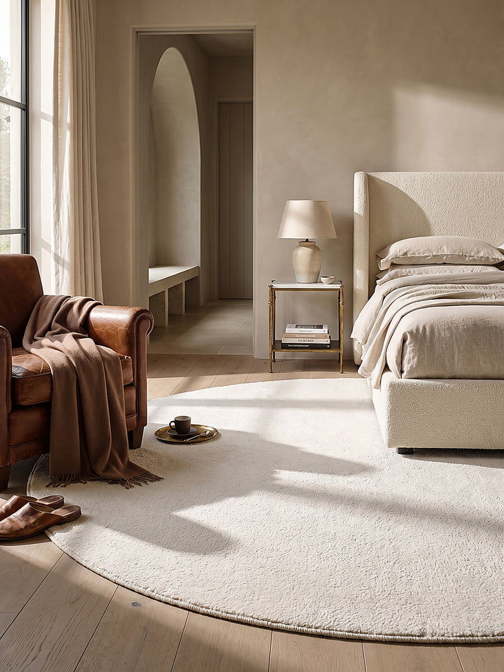 Teppich Creme Textur Nahaufnahme_