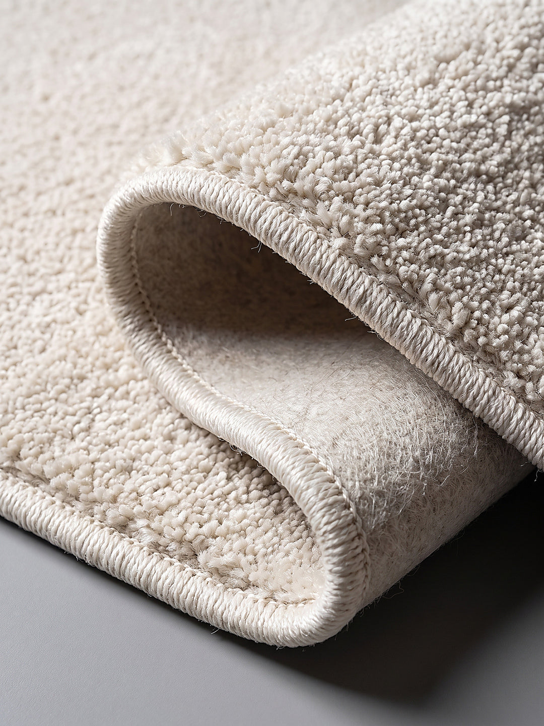 Teppich Creme Kante Verarbeitung_