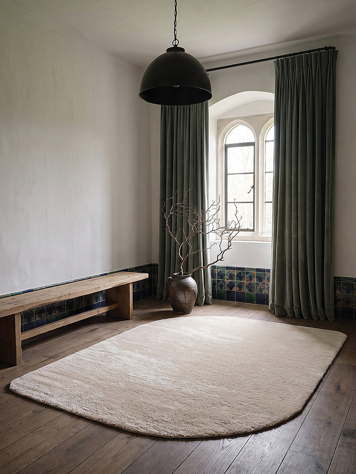 Teppich Beige rechteckig im modernen Wohnzimmer_