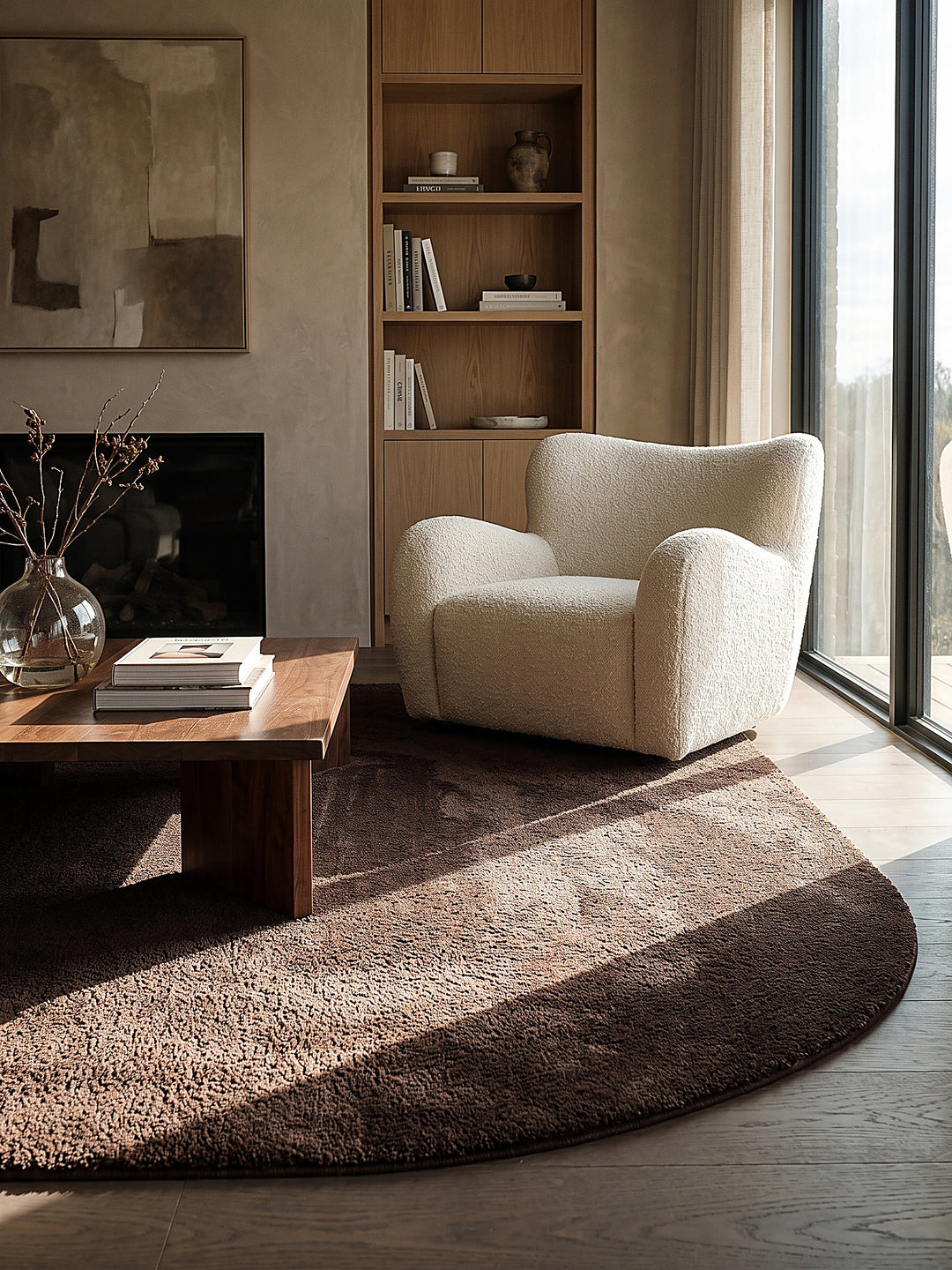 Teppich Braun Farbdetail Muster_