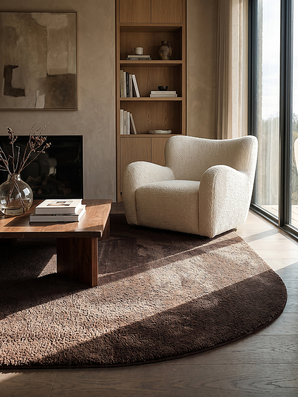 Teppich Braun Farbdetail Muster_