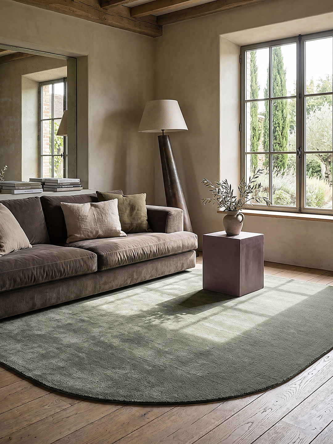 Teppich Waldgrün rechteckig Editorial Styling_