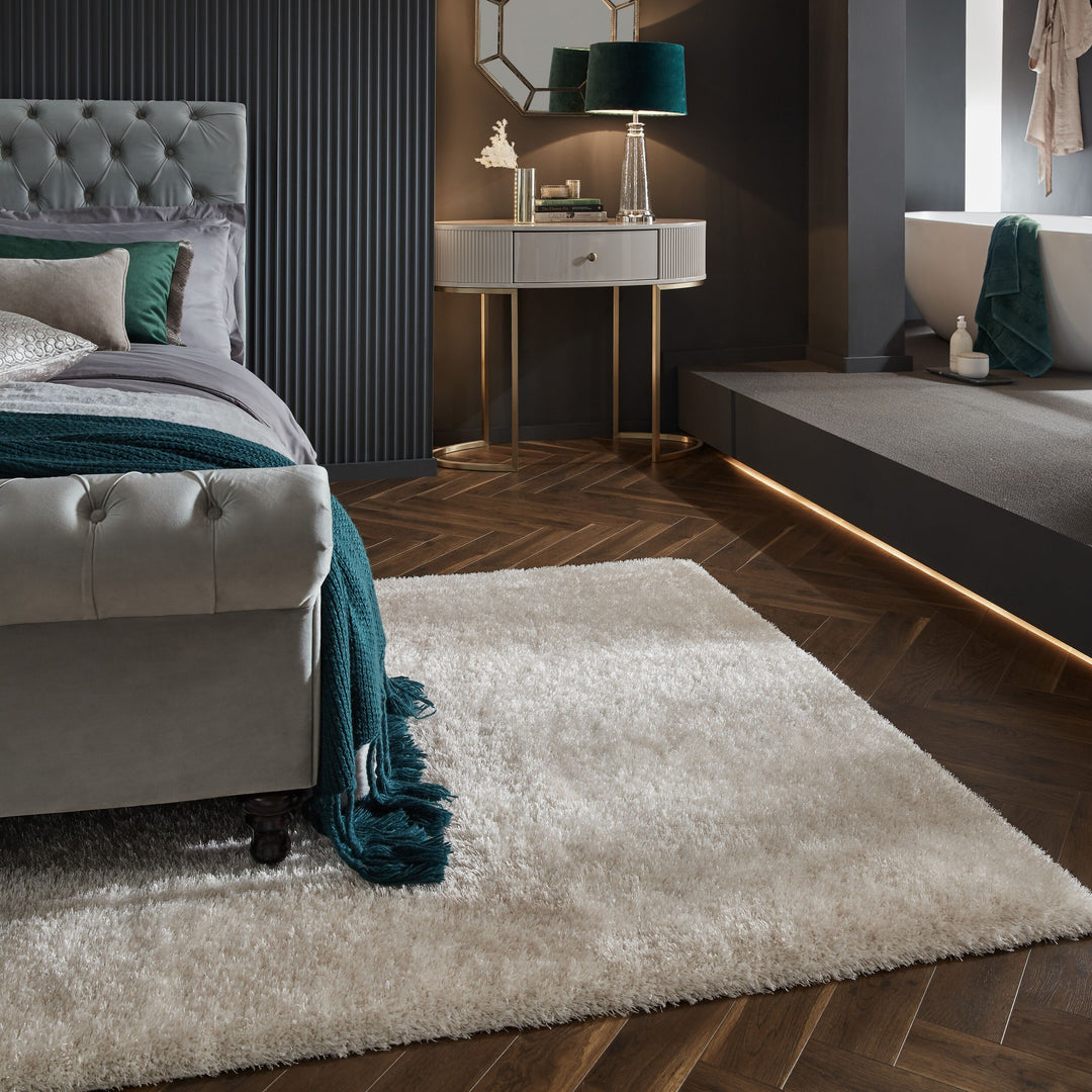 Hochflor-Teppich aus recyceltem Polyester_Beige_Rechteckig_