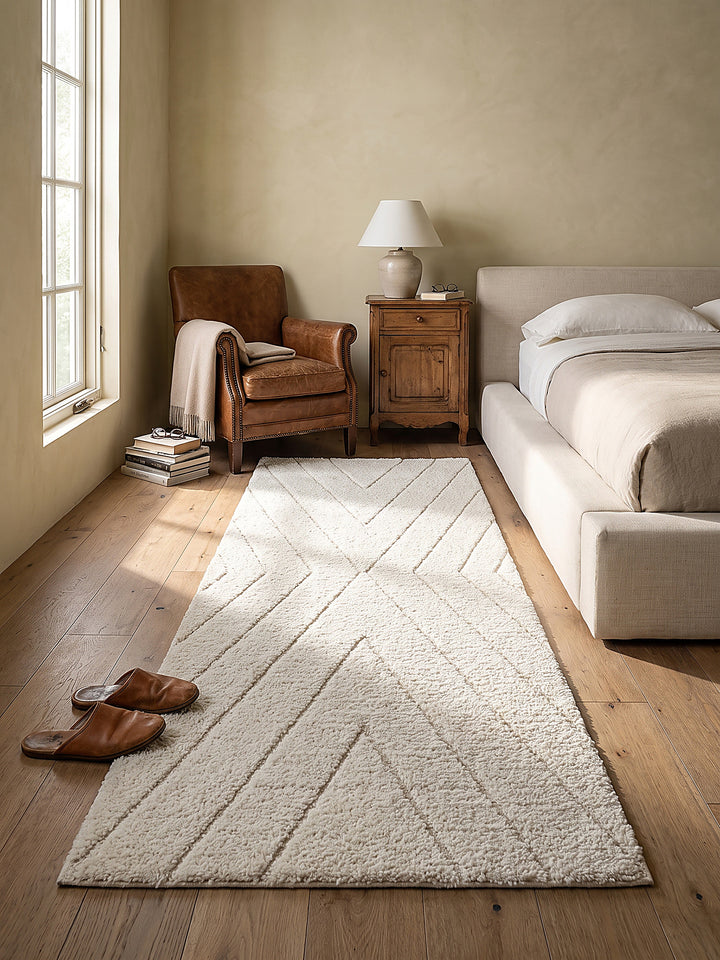 Teppich Creme Textur Nahaufnahme_