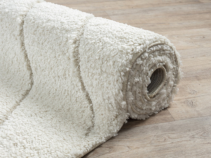 Shaggyteppich Creme Berber passend für Wohnraum und Flur aus Polypropylen aus der ATRIO Kollektion_