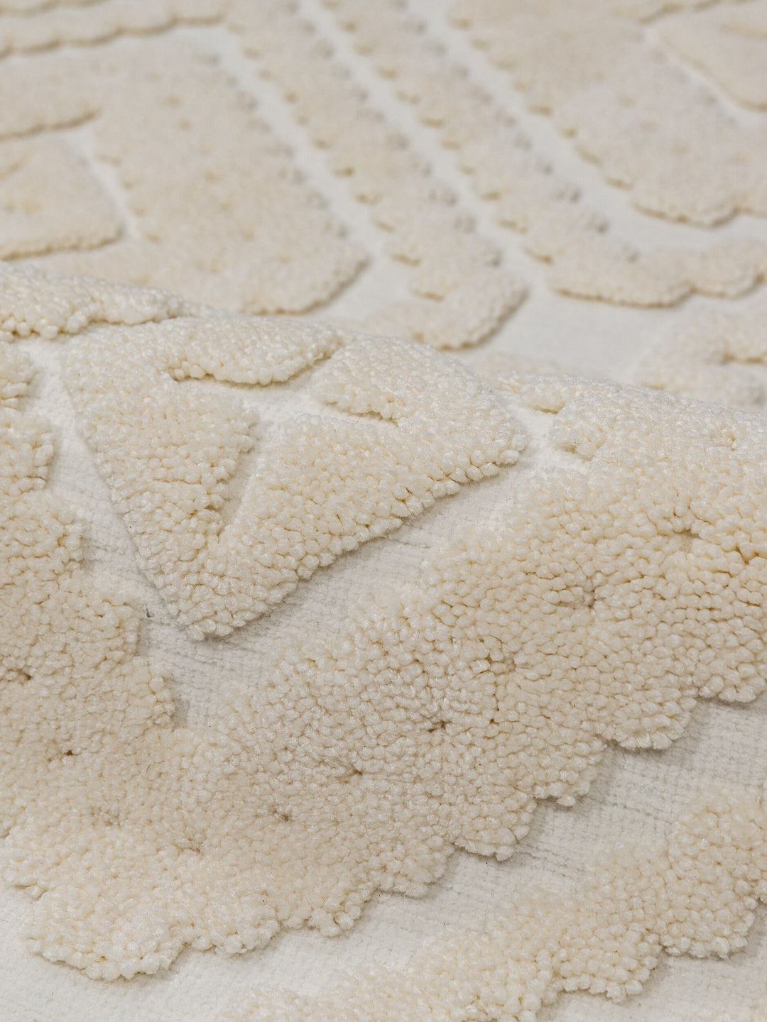 Teppich Creme rechteckig Polyester Raumgestaltung Inneneinrichtung TALLA_