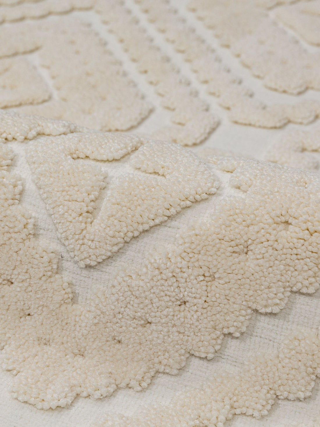 Teppich Creme rechteckig Polyester Raumgestaltung Inneneinrichtung TALLA