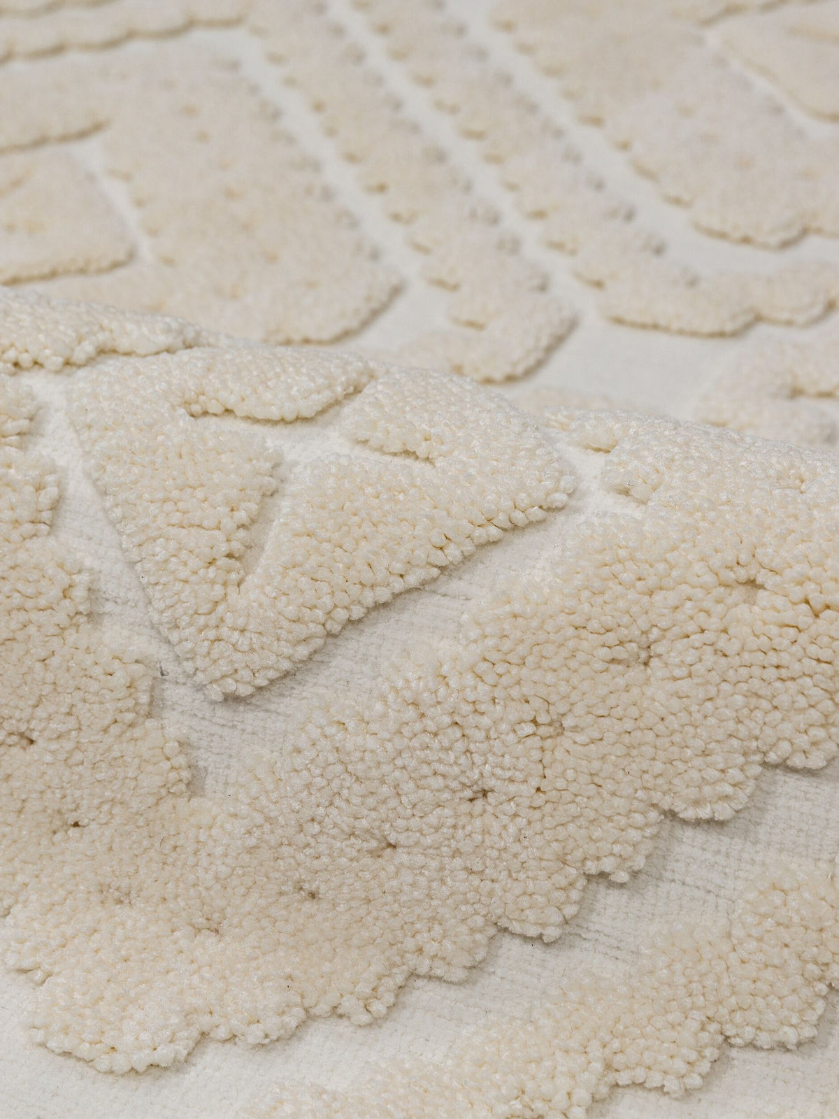 Teppich Creme rechteckig Polyester Raumgestaltung Inneneinrichtung TALLA