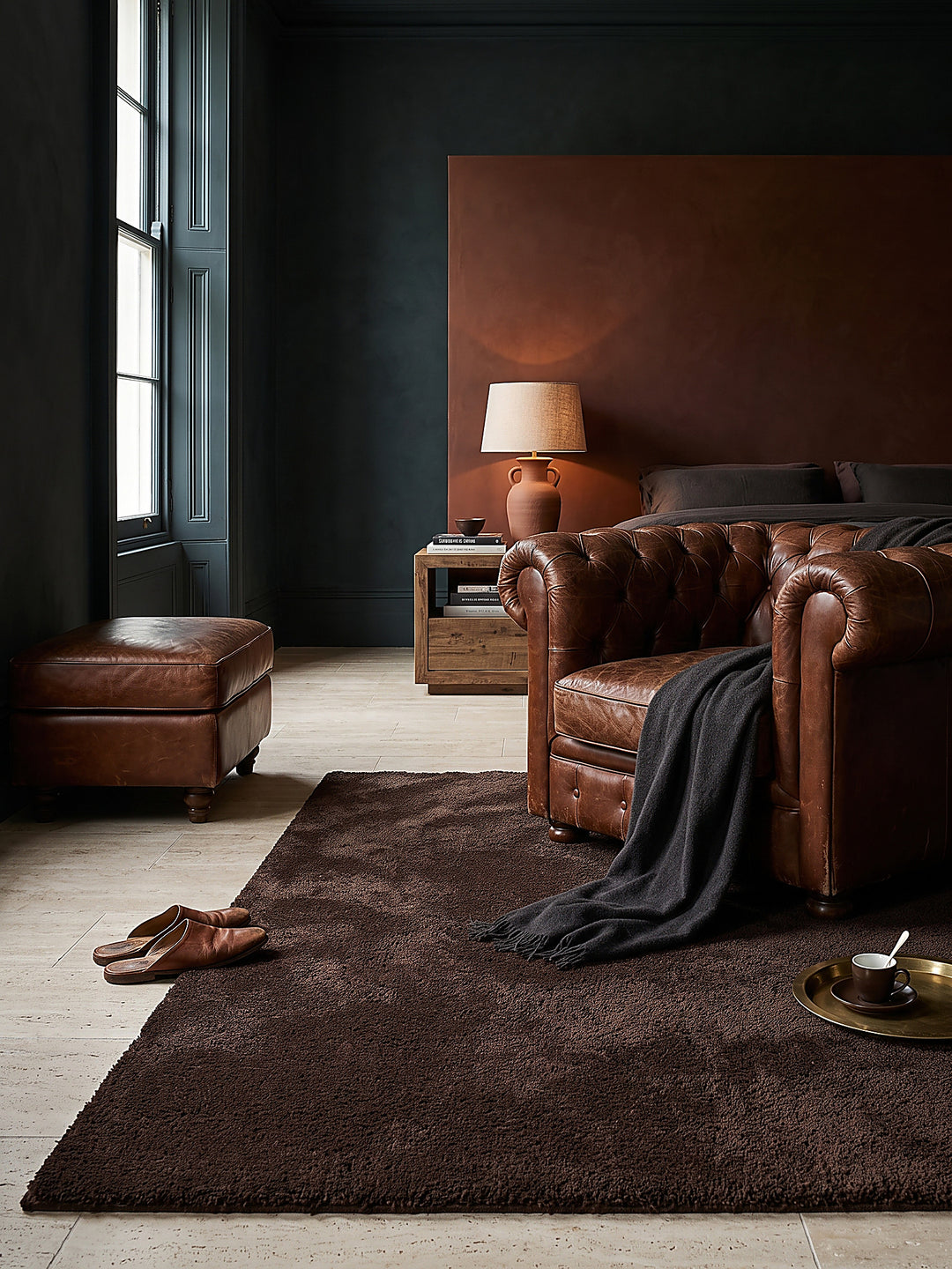 Teppich Braun Textur Nahaufnahme_