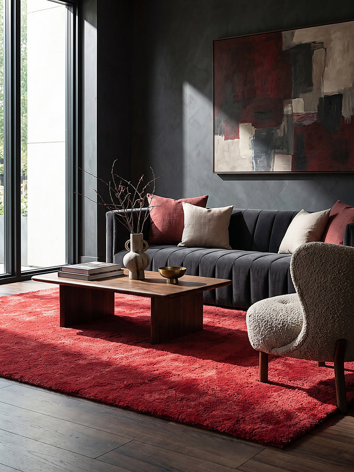 Teppich Rot Farbdetail Muster_