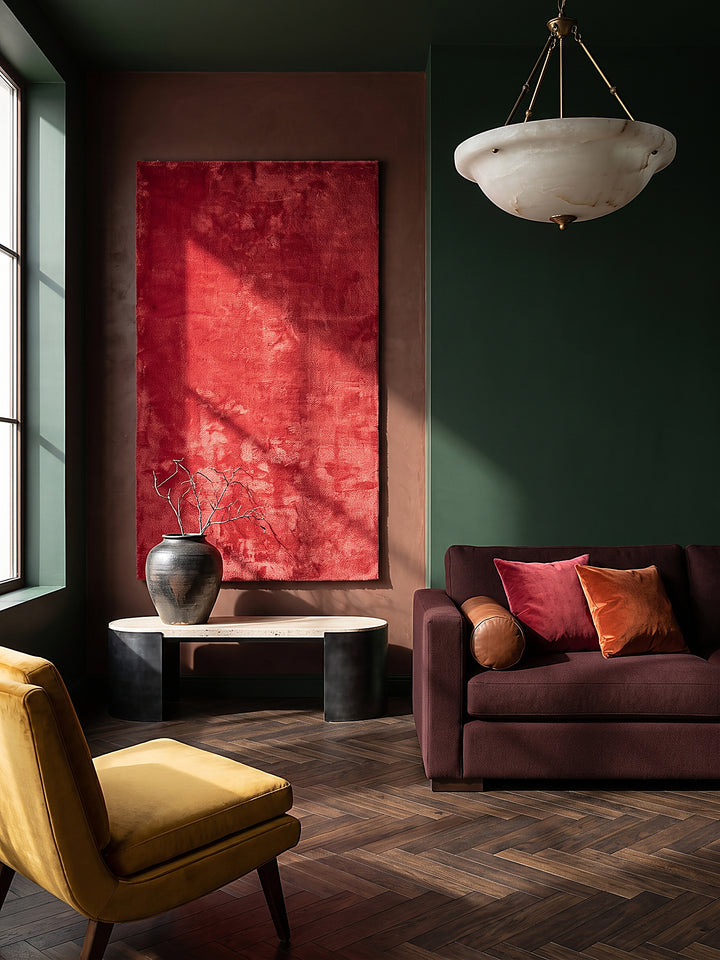 Teppich Rot als Wandteppich_