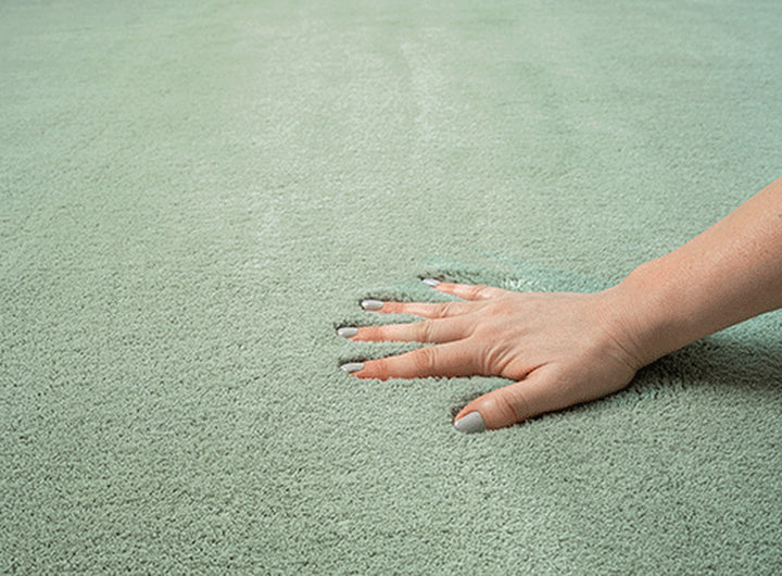 Hochflor Teppich Grün für harmonische Raumgestaltung aus Polyester Kollektion ALDAN_