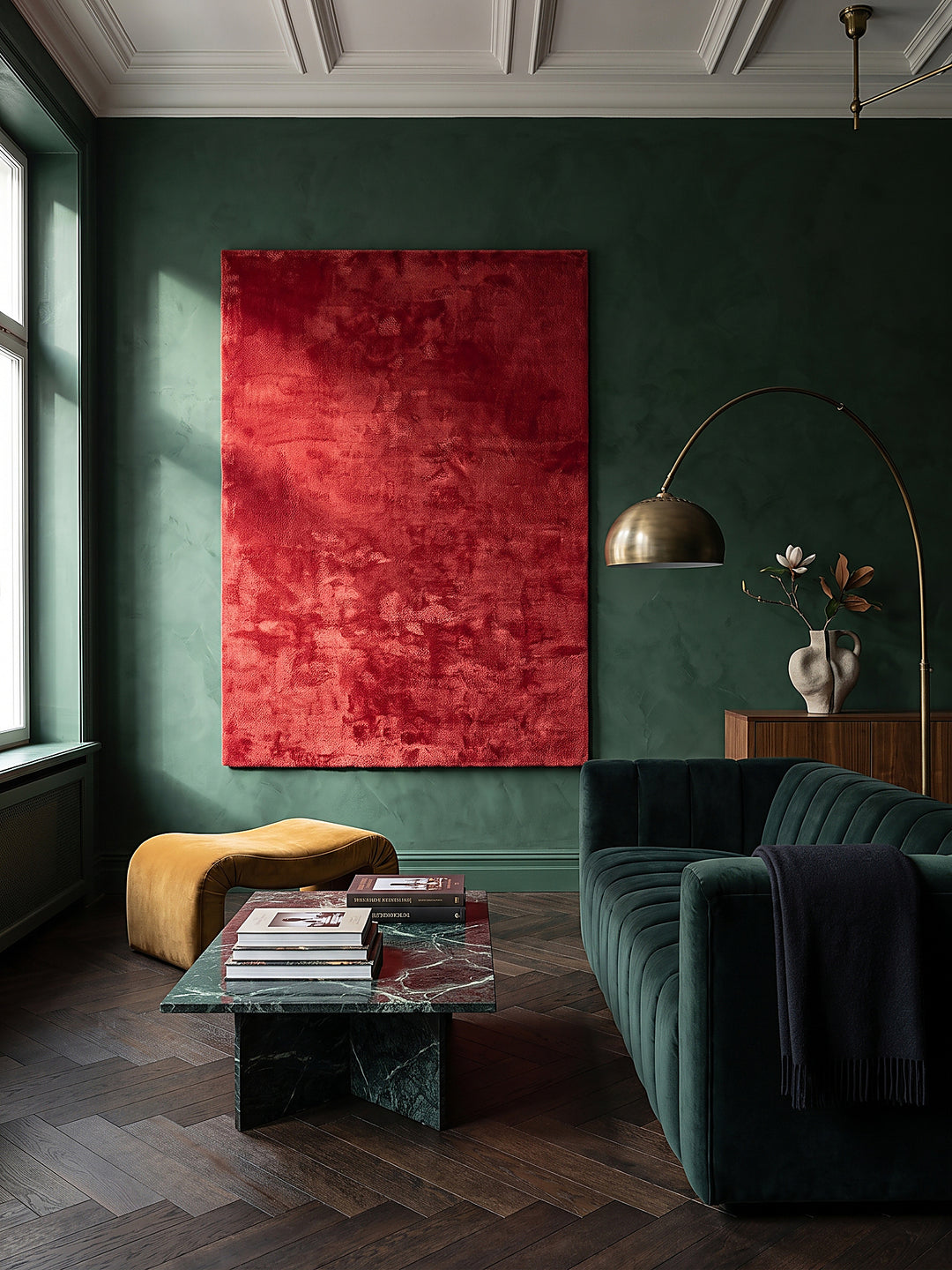 Teppich Rot als Wandteppich_