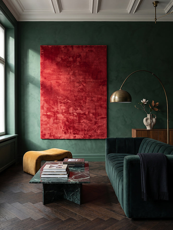 Teppich Rot als Wandteppich_
