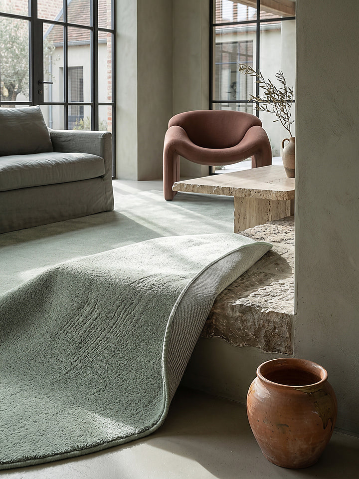 Teppich Grün rund Editorial Styling_
