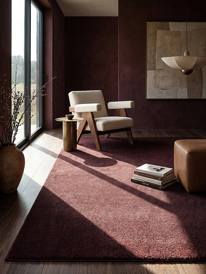 Teppich Bordeauxrot Farbdetail Muster_