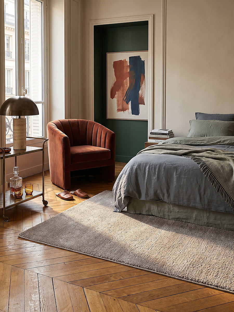 Teppich Beige Läufer gemütliche Wohnszene_
