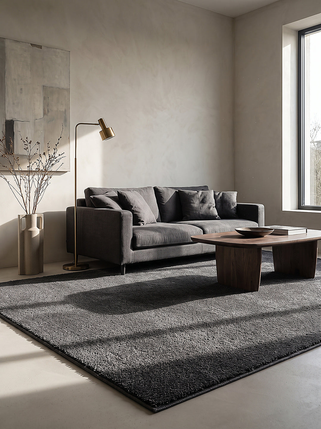 Teppich Anthrazit Farbdetail Muster_