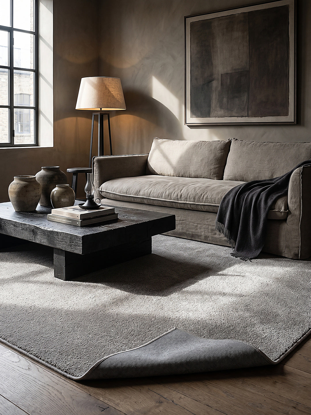 Teppich Silber rechteckig Editorial Styling_