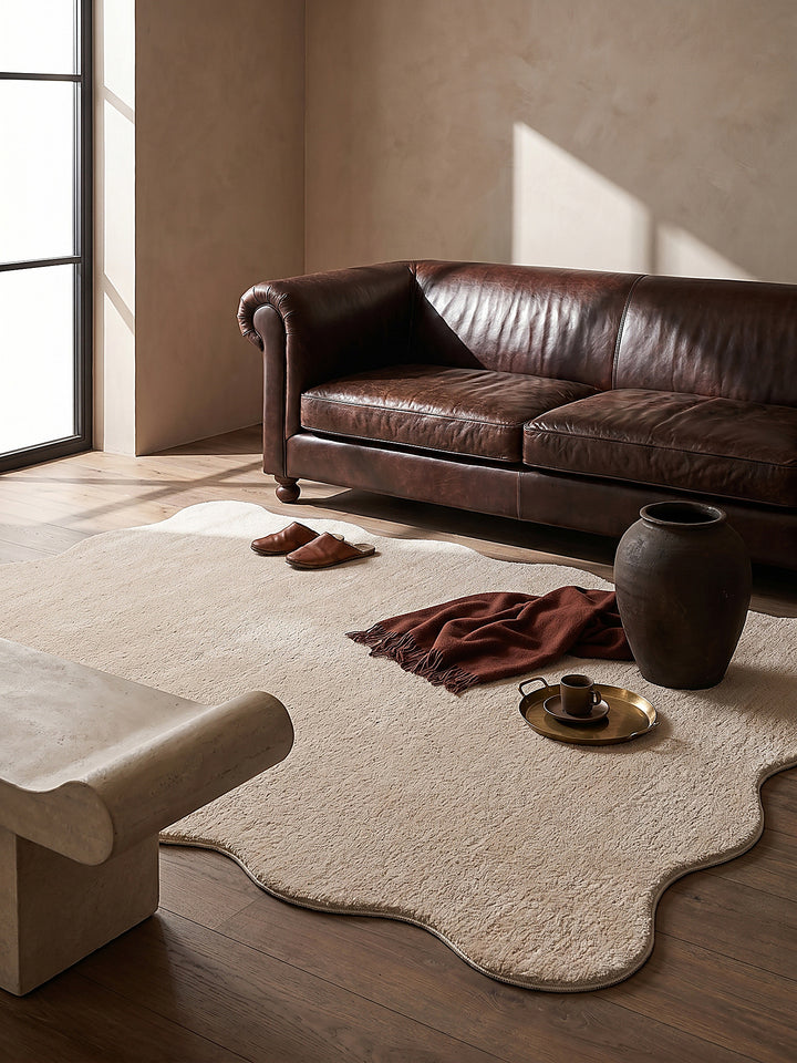 Teppich Beige Textur Nahaufnahme_