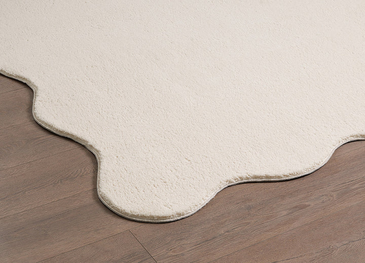 Teppich Beige Uni rechteckig Polyester Wohnzimmer Schlafzimmer Flur Modern TIRSO_