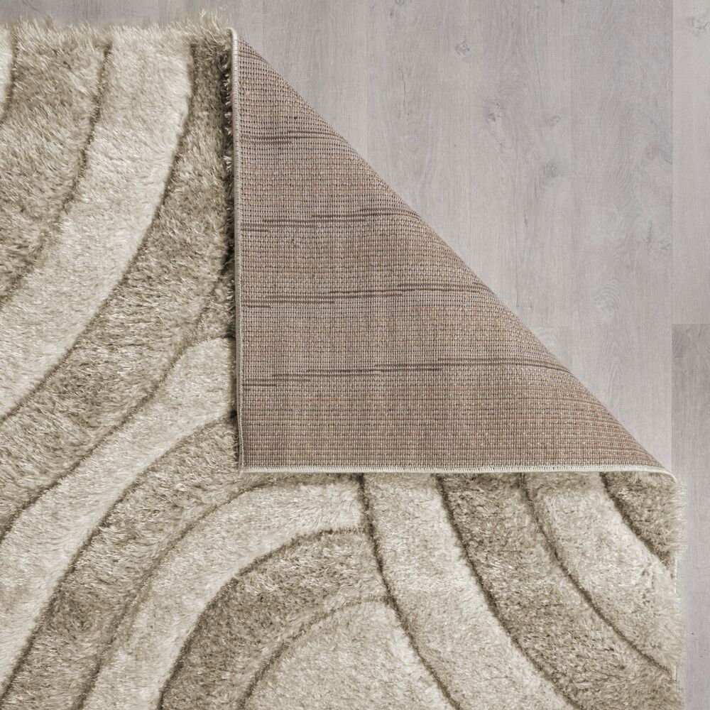 Teppich Hochflor Carved-Design - strukturiert NADD - Naturfarben 80x150 cm Rechteckig
