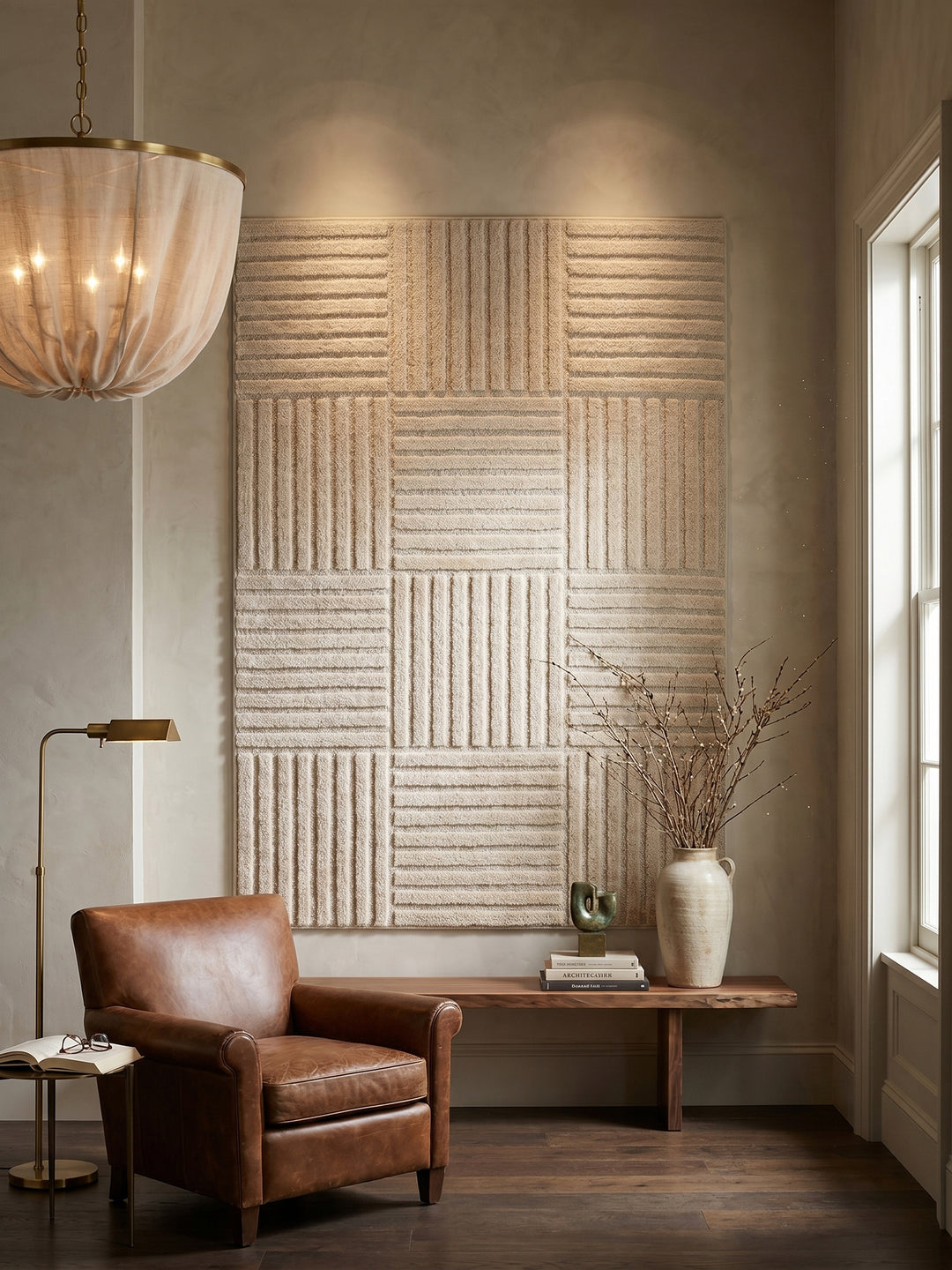 Teppich Creme Läufer Wandteppich Wanddeko_