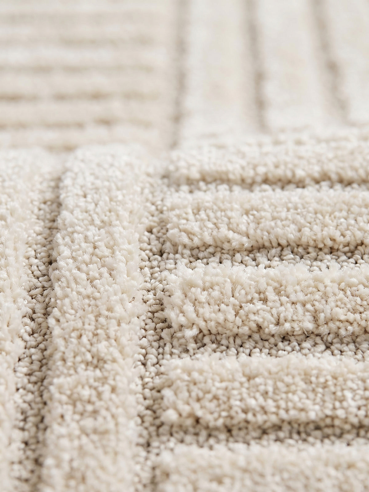 Teppich Creme rund Farbdetail Muster_