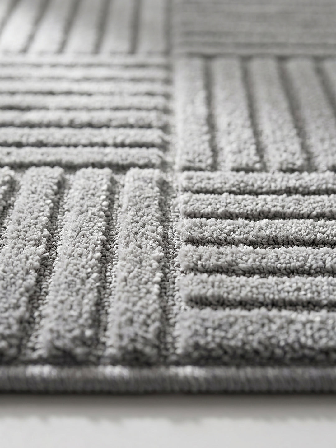 Teppich Silber rund Florhöhe Profil_