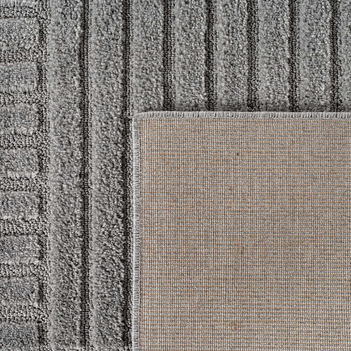 Teppich Silber Skandinavischer Boho rund Polypropylene Raumgestaltung Inneneinrichtung Skandinavischer Boho RIGI 160x160_