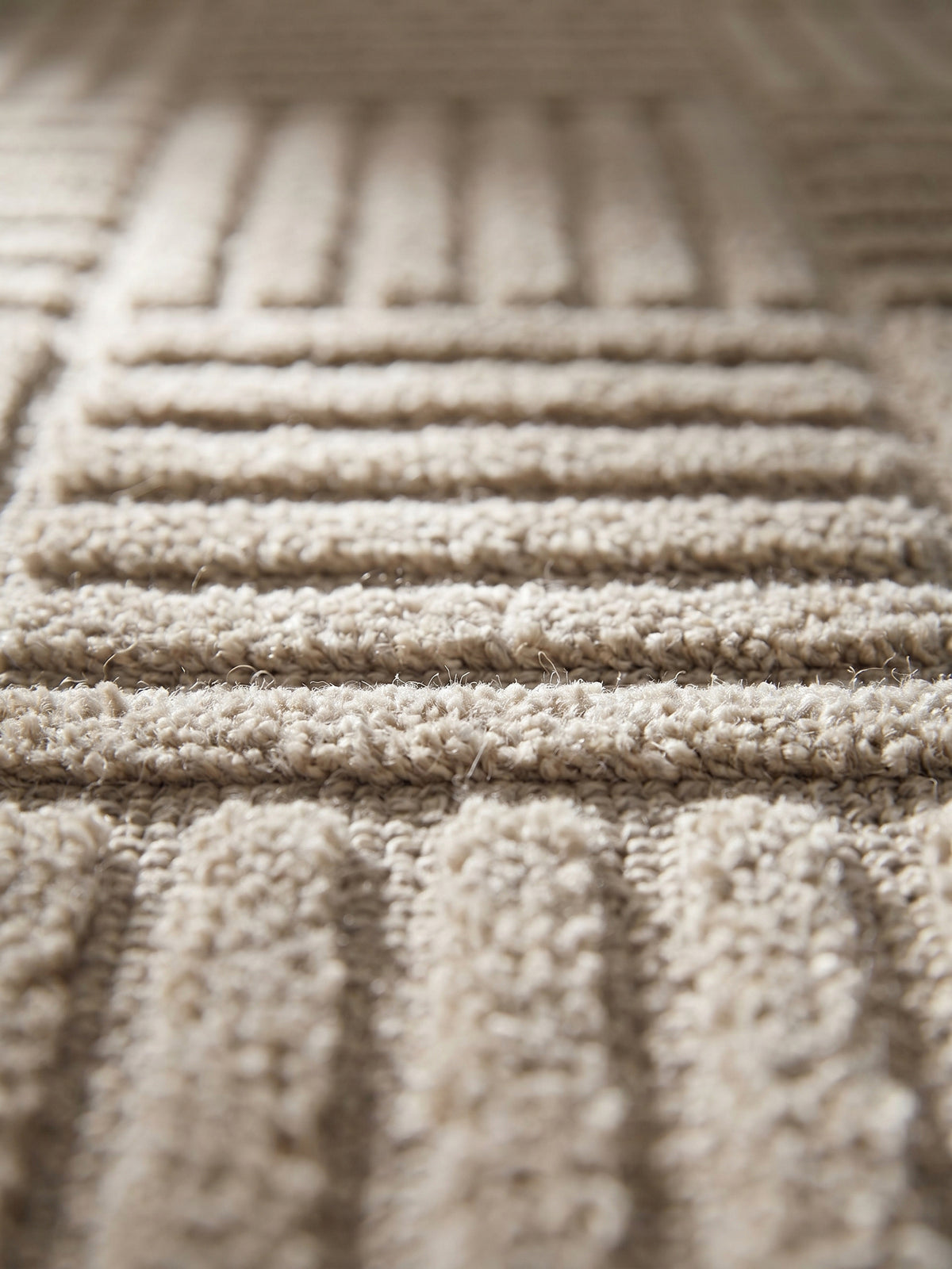 Teppich Beige rechteckig Webstruktur Qualität