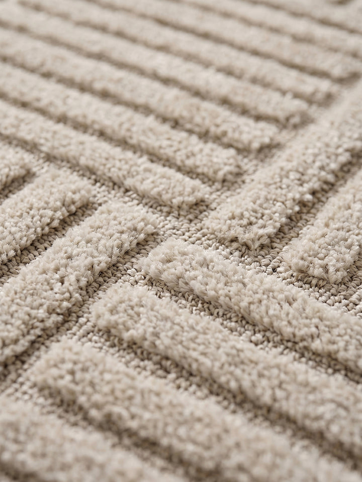 Teppich Beige rechteckig Farbdetail Muster_