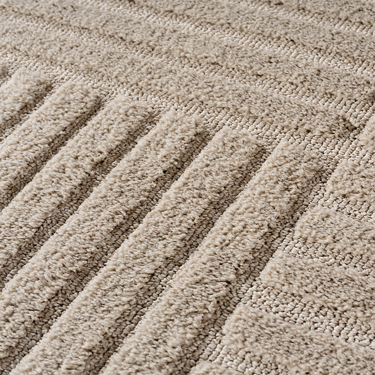 Teppich Beige Skandinavischer Boho rechteckig Polypropylene_