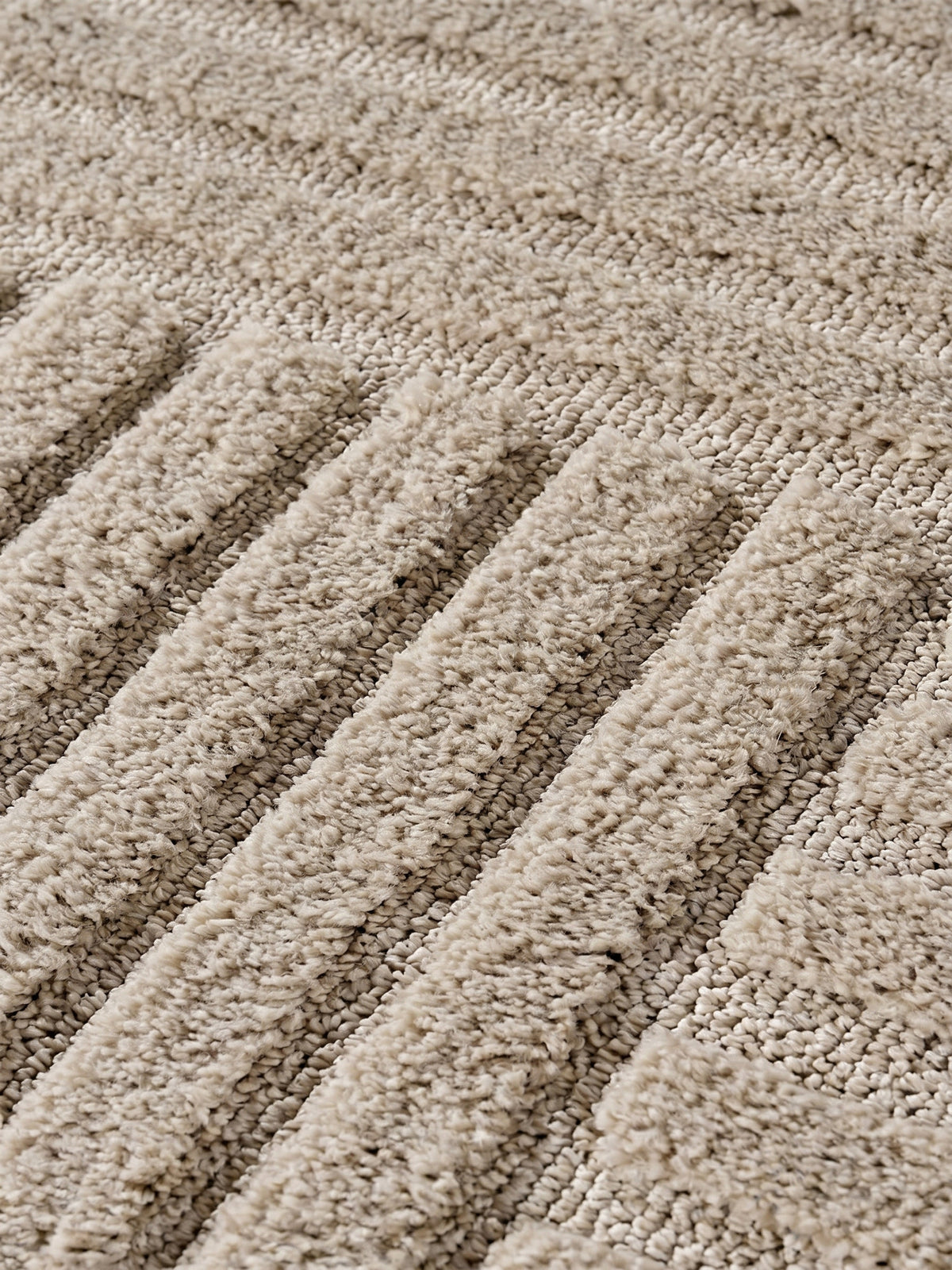 Teppich Beige rund Farbdetail Muster