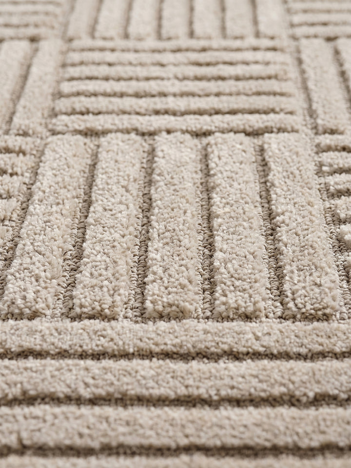 Teppich Beige Läufer Farbdetail Muster_