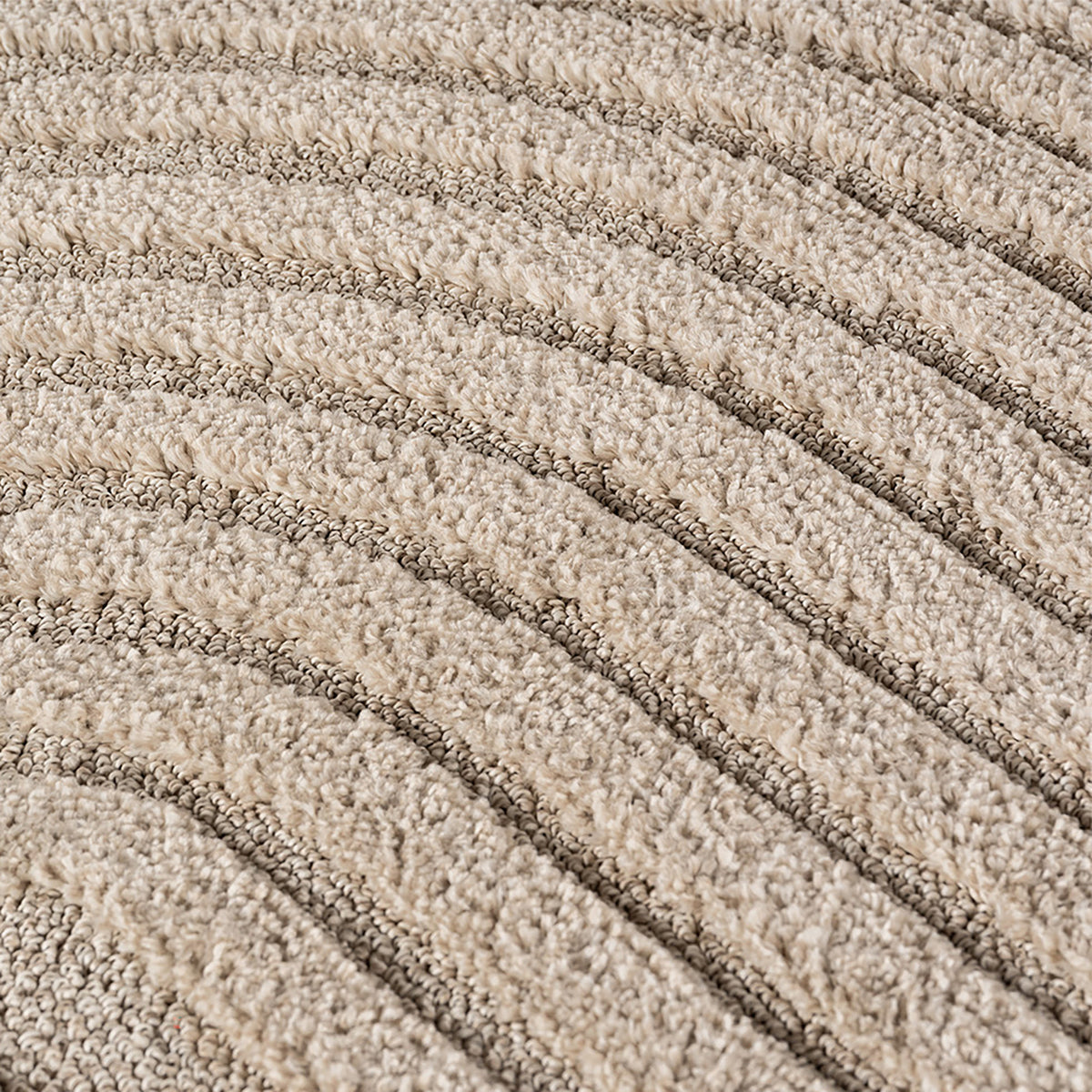 Teppich Beige Skandinavischer Boho rund Polypropylene Wohnzimmer Schlafzimmer Flur Skandinavischer Boho RIGI_