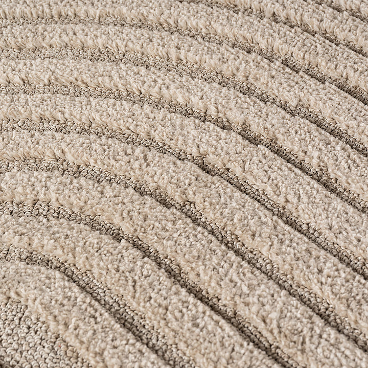 Teppich Beige Skandinavischer Boho rund Polypropylene Wohnzimmer Schlafzimmer Flur Skandinavischer Boho RIGI_