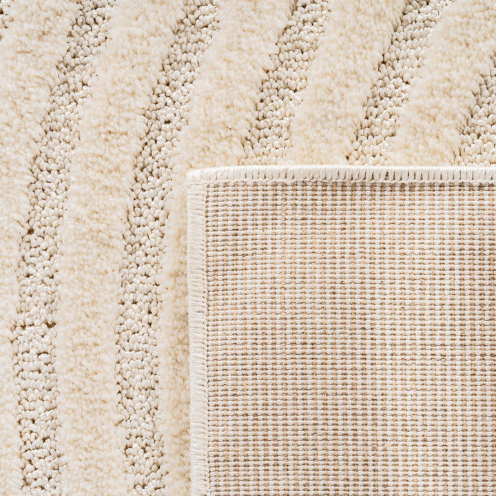Teppich Creme Skandinavischer Boho rund Polypropylene Raumgestaltung Inneneinrichtung Skandinavischer Boho RIGI 160x160_
